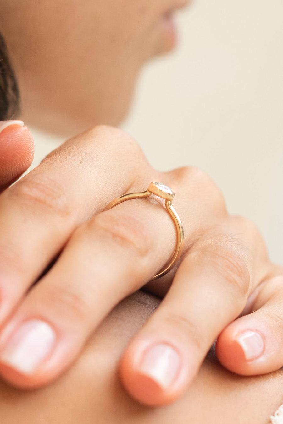 Empowered Solitaire Moonstone Ring