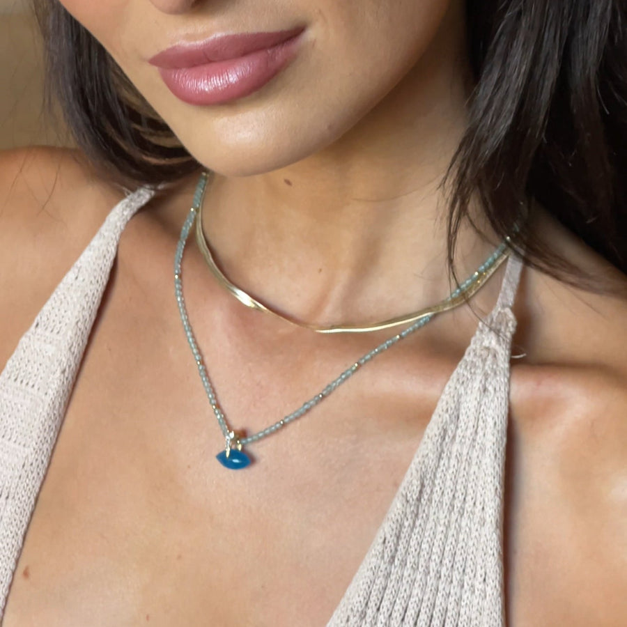 Blue Apatite Third Eye Charm