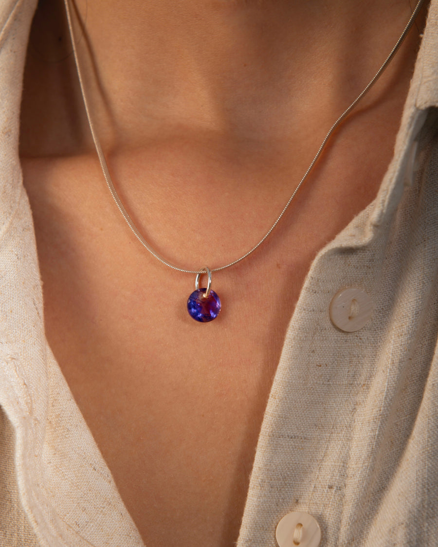 Iolite Round Charm