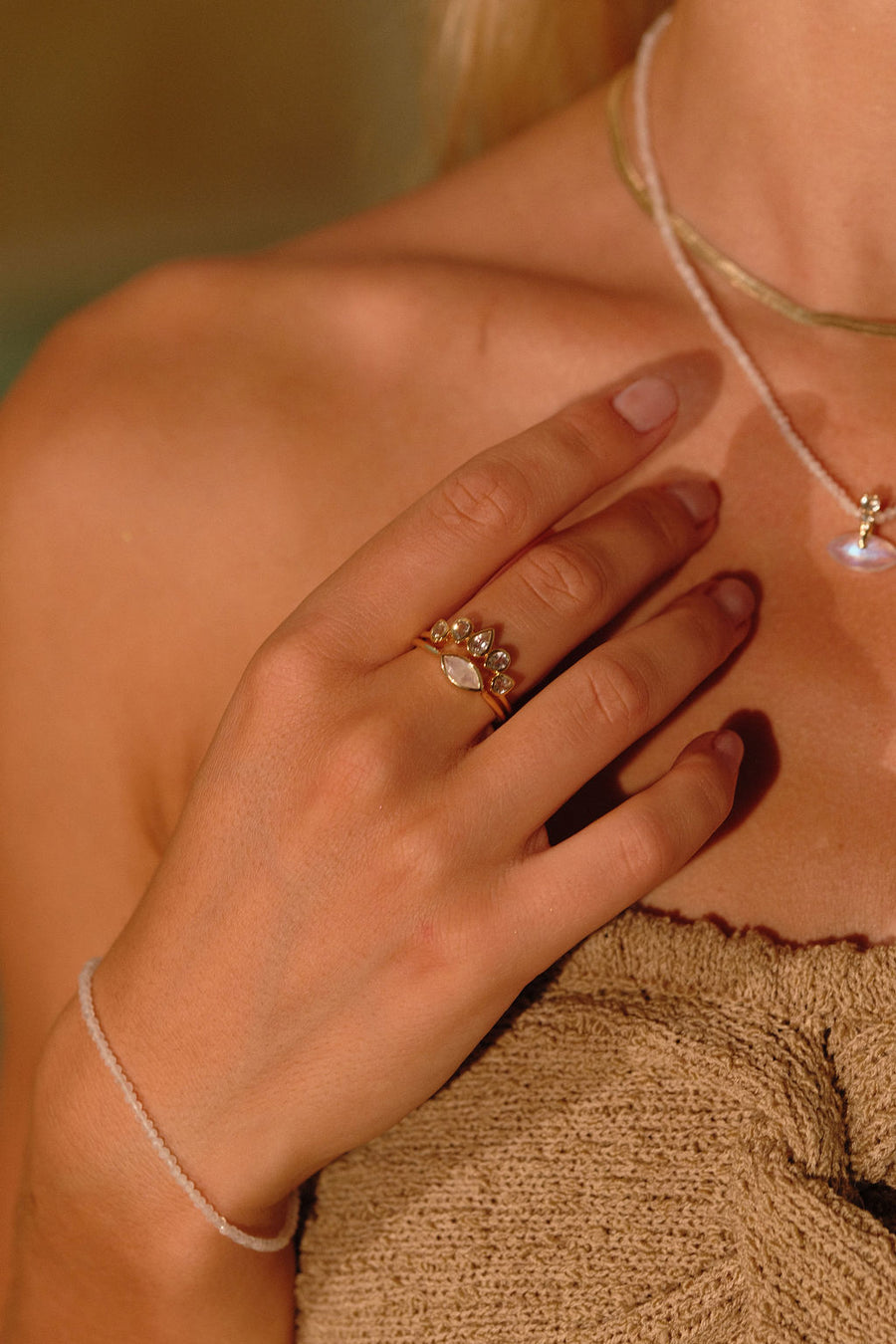 Third Eye Moonstone Ring