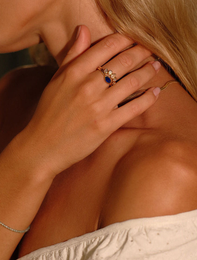 Third Eye Blue Apatite Ring