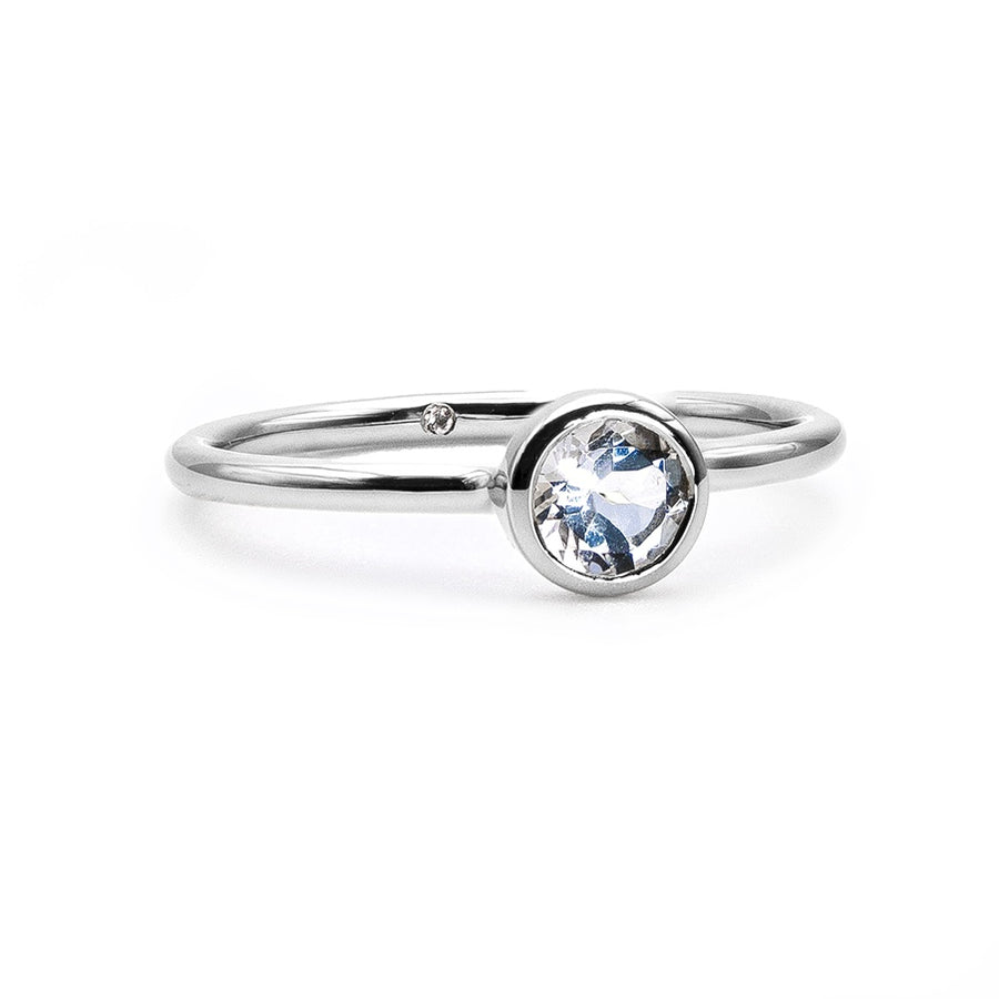 Empowered Solitaire White Topaz Ring