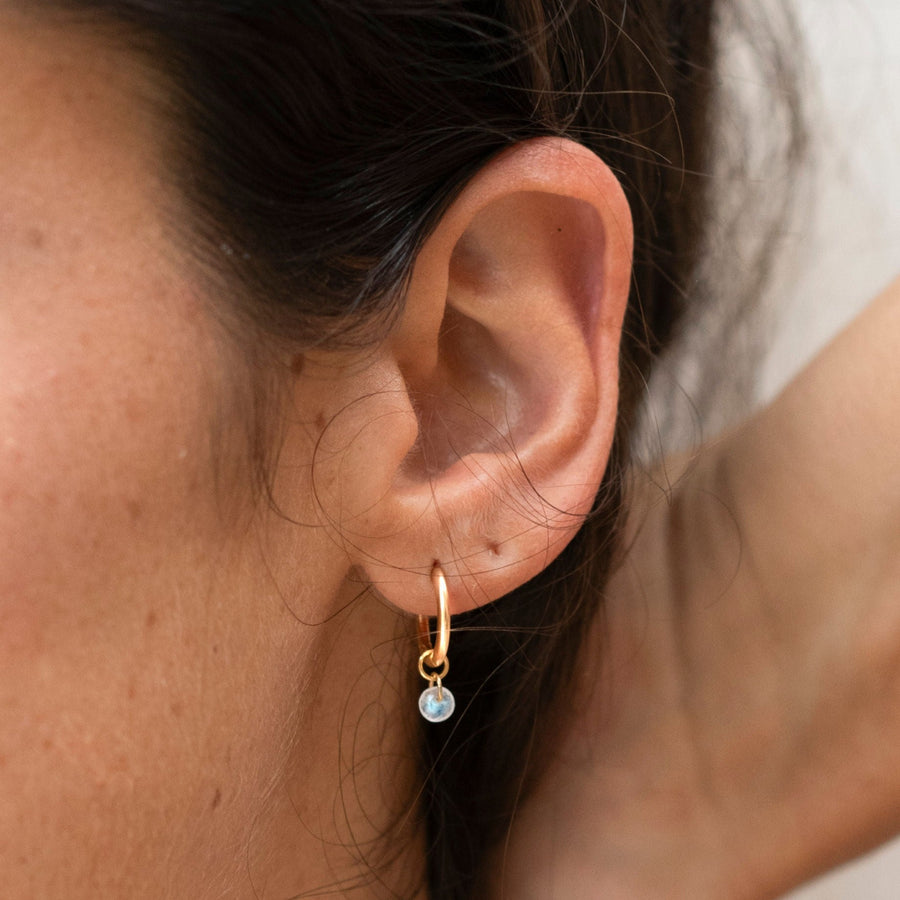 Empowered Moonstone Mini Hoops