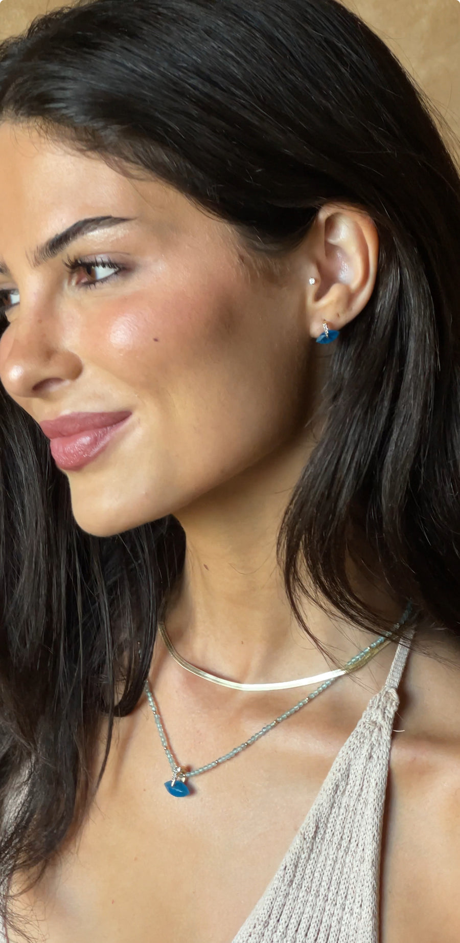 Higher Self Blue Apatite Earrings