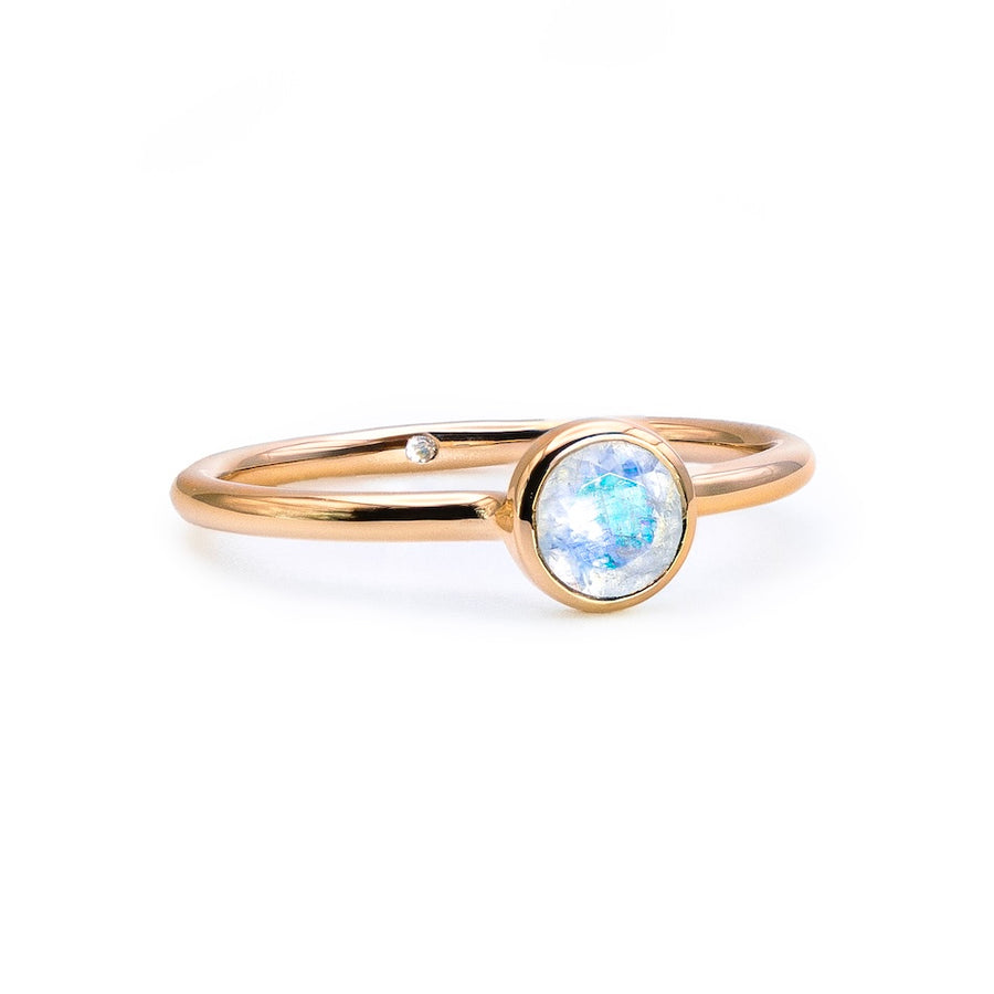 Empowered Solitaire Moonstone Ring