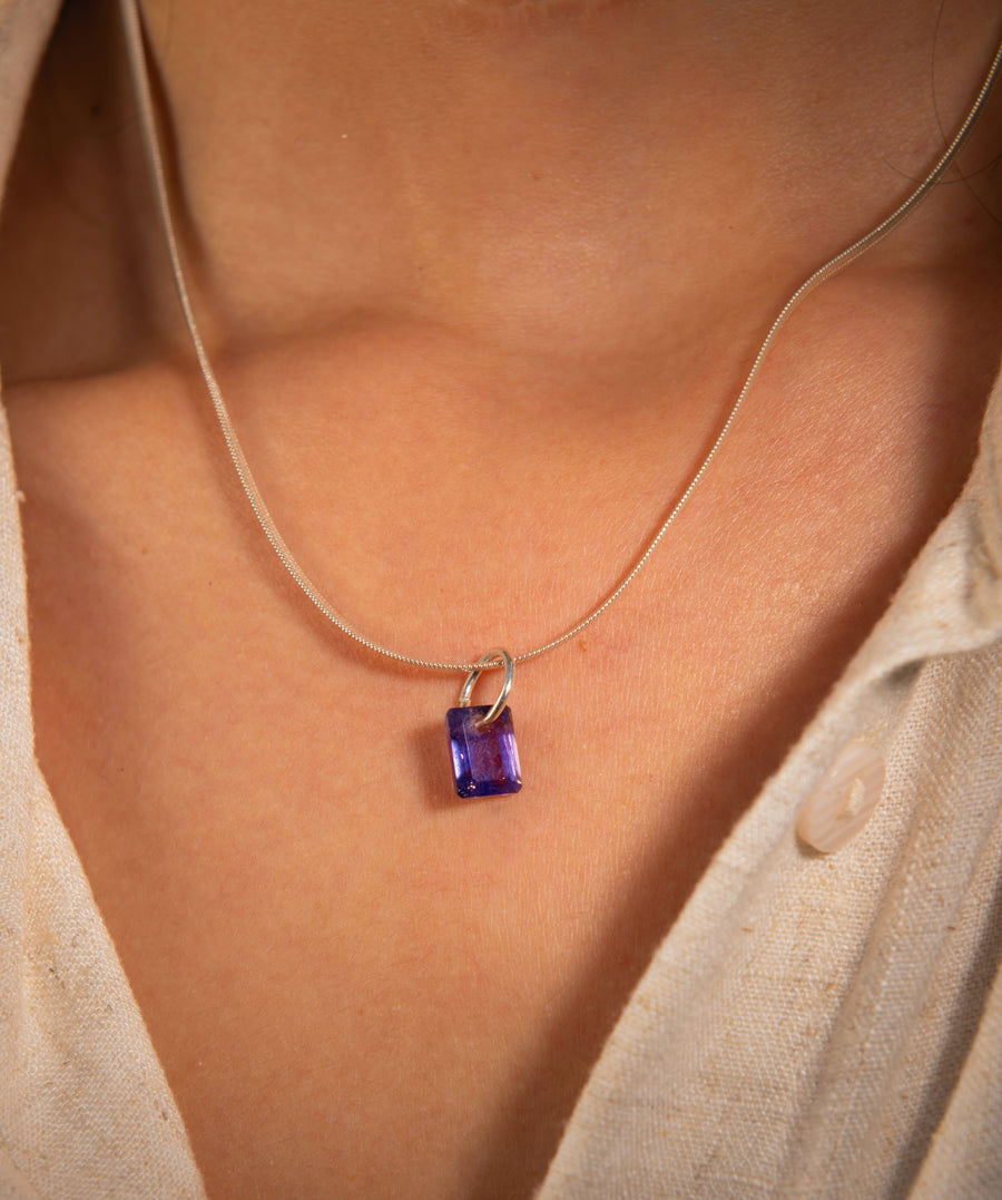 Iolite Octagon Charm