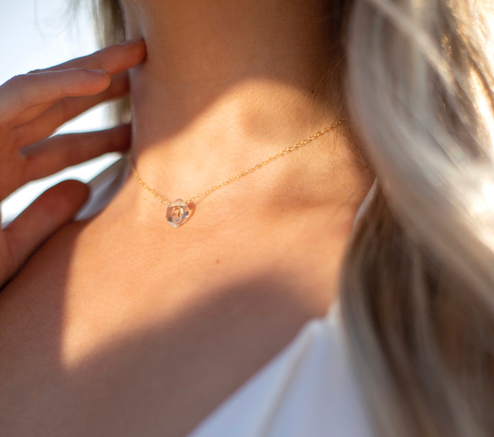 Herkimer Diamond Amulet *MINI* 15"