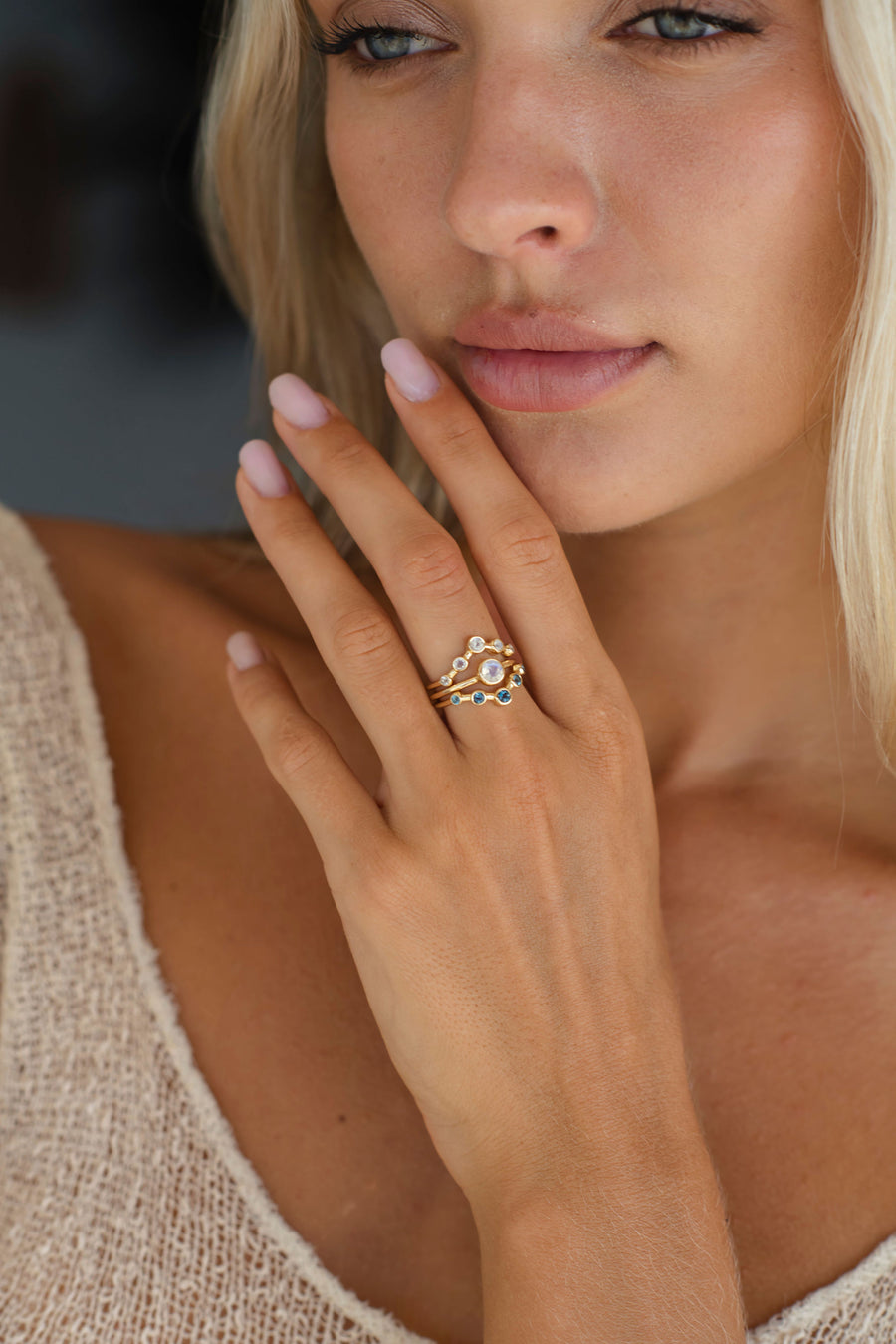 Empowered Crown Moonstone Ring