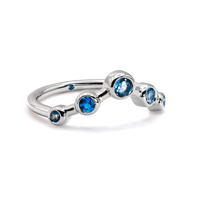 Empowered Crown Blue Topaz Ring