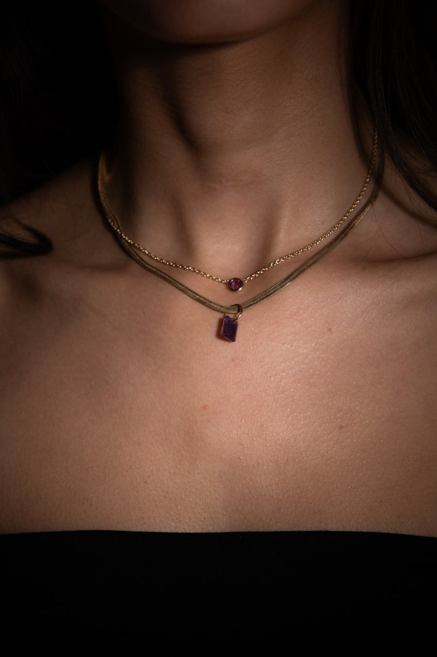 Iolite Octagon Charm