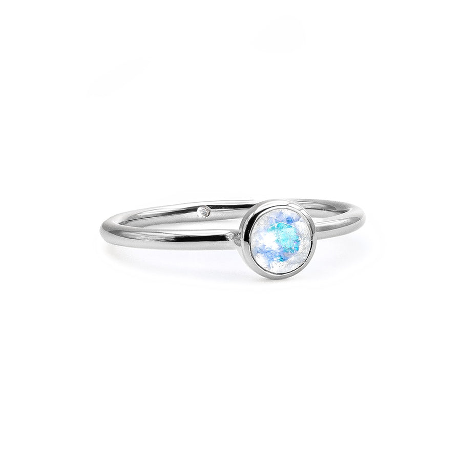 Empowered Solitaire Moonstone Ring