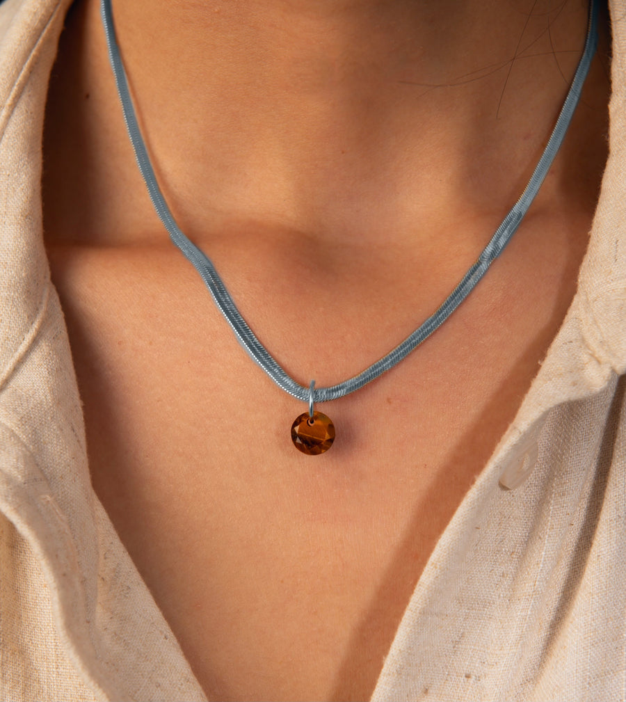 Tigers Eye Round Charm