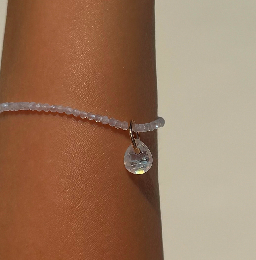 Moonstone Droplet Charm