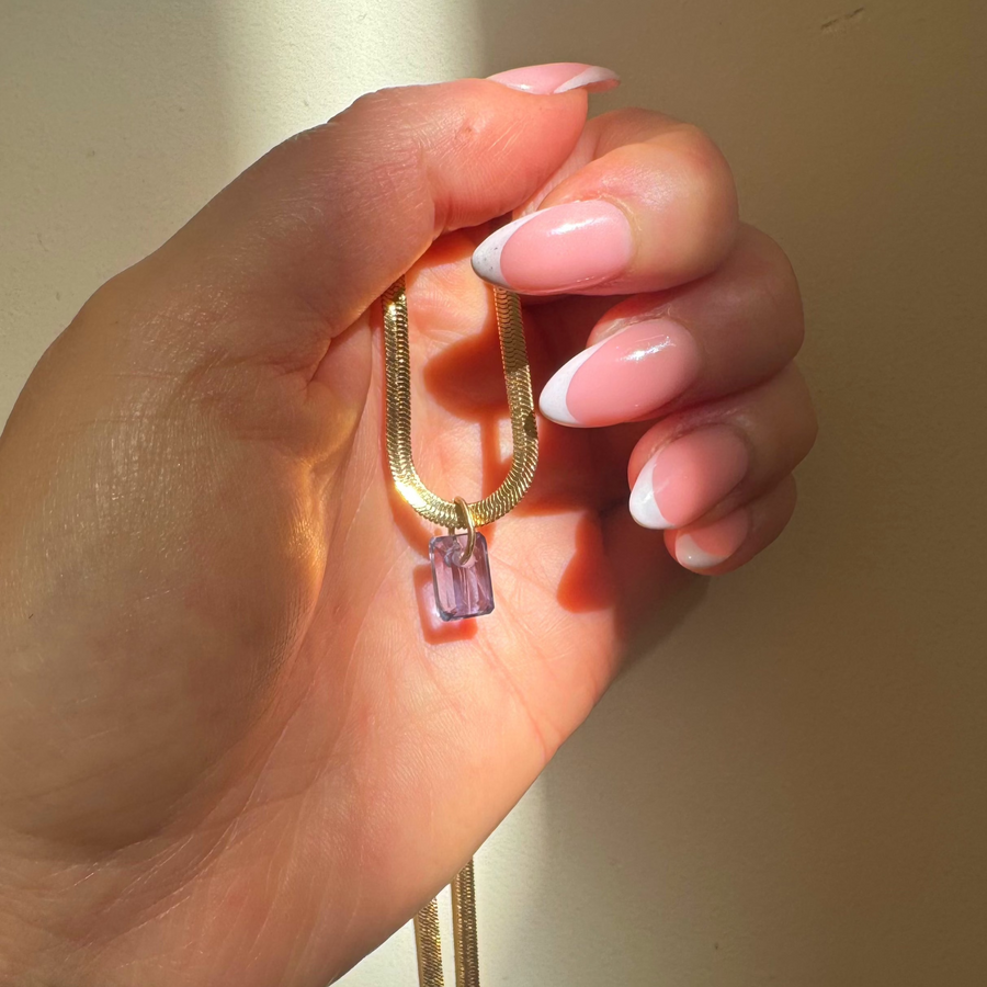 Iolite Octagon Charm
