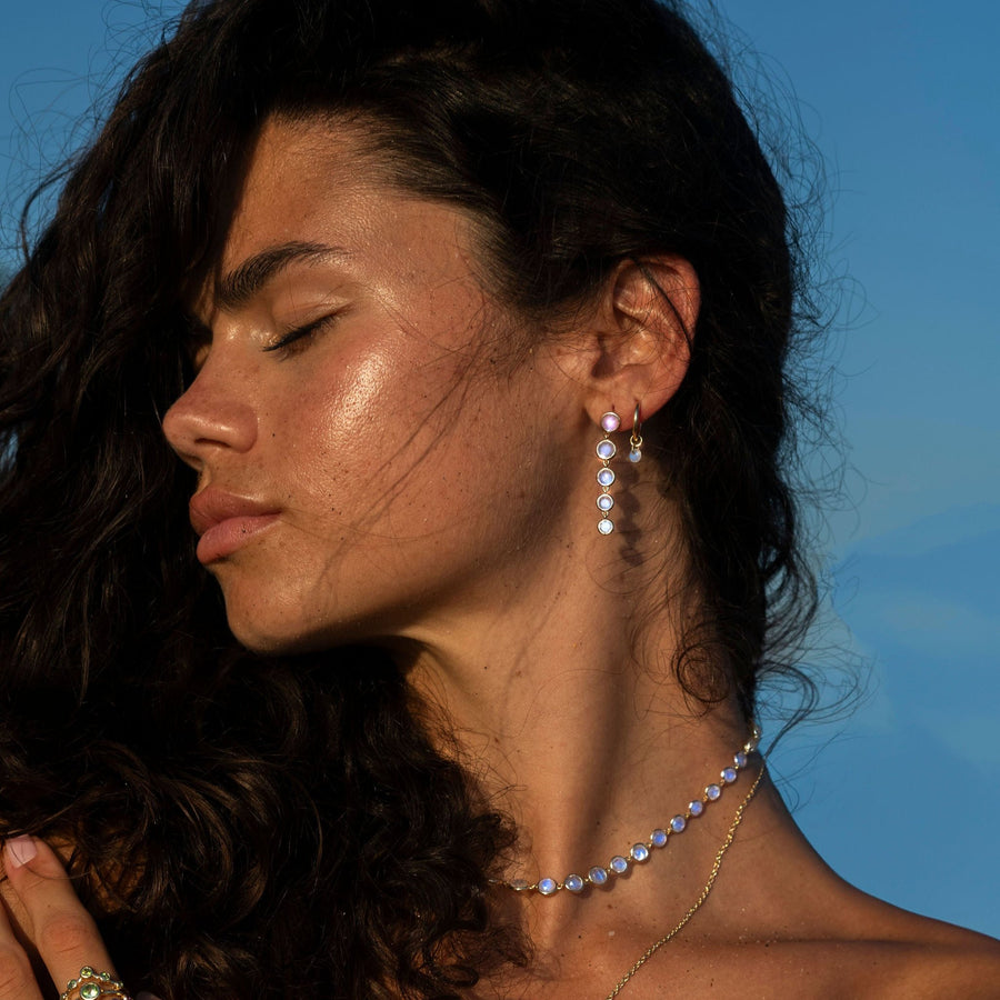 Empowered Moonstone Drop Earrings