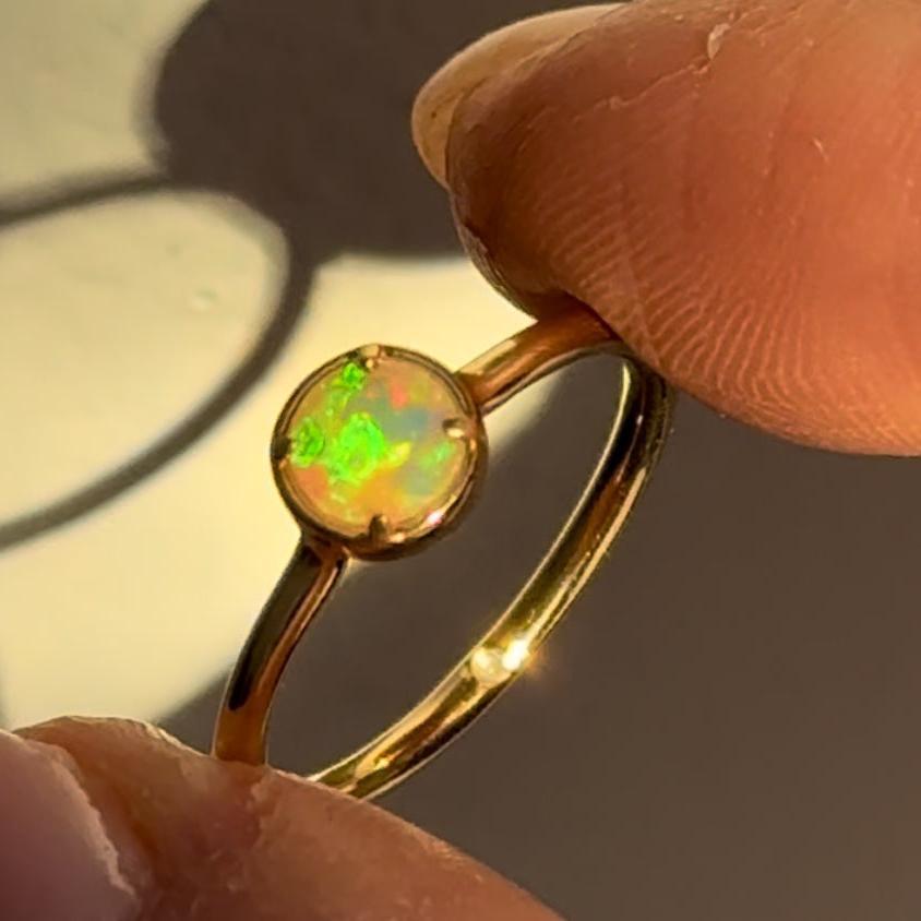 Empowered Solitaire Opal Ring