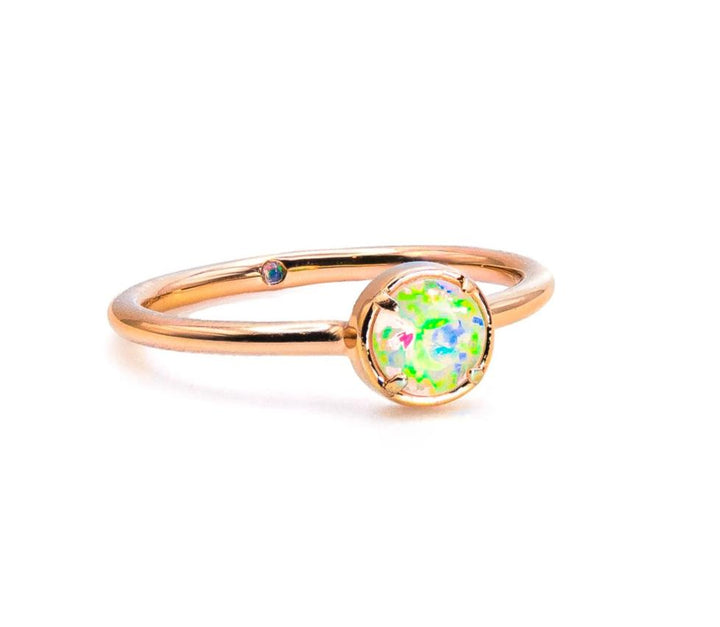 Empowered Solitaire Opal Ring