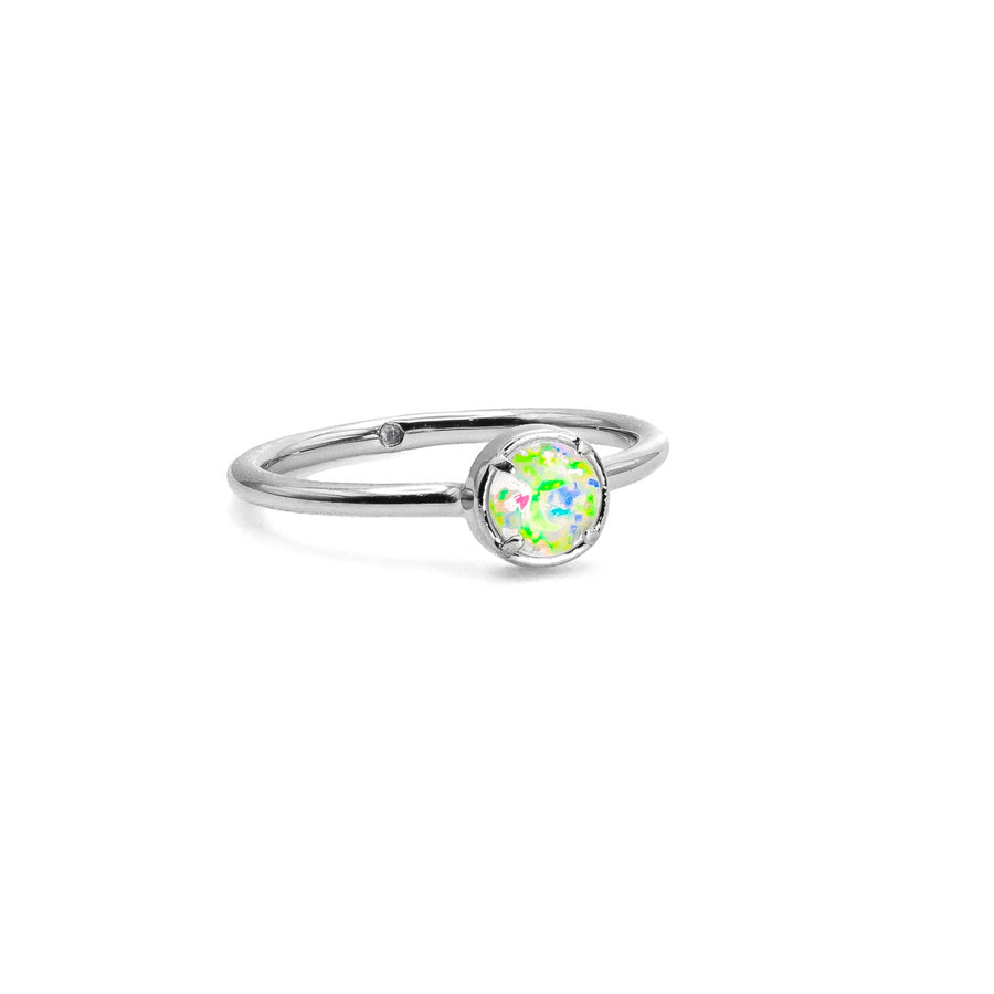 Empowered Solitaire Opal Ring