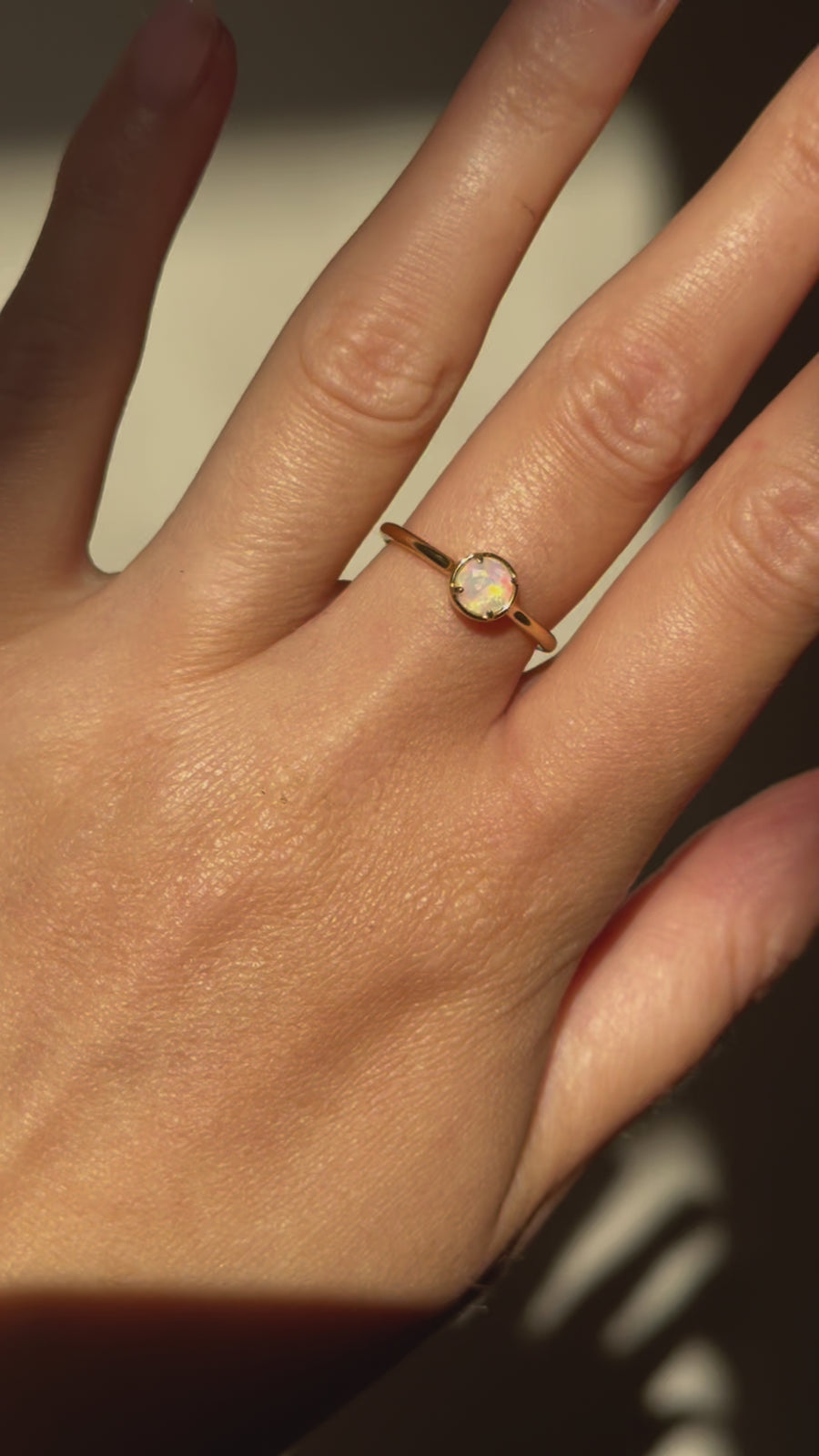 Empowered Solitaire Opal Ring