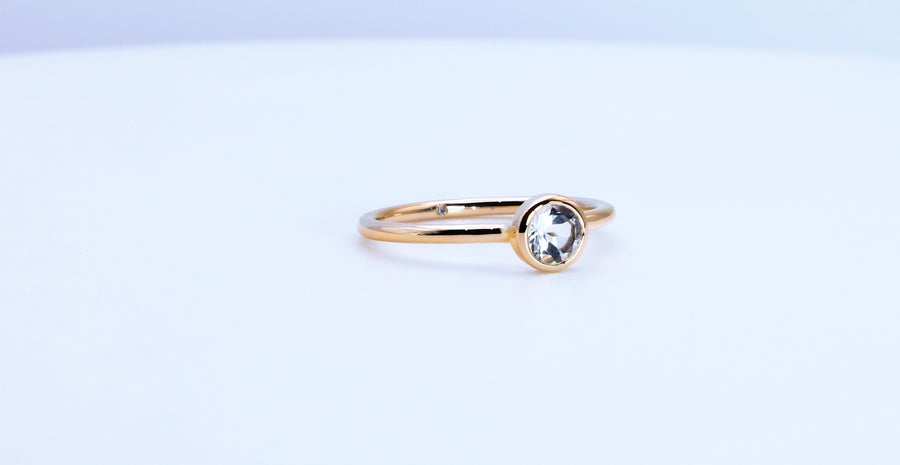 Empowered Solitaire White Topaz Ring