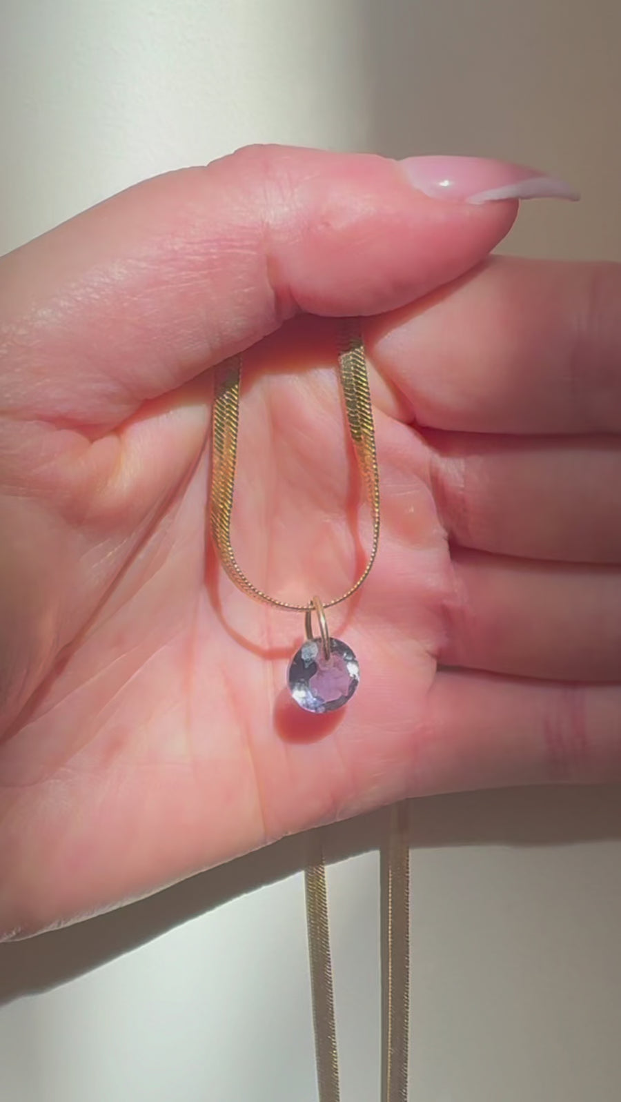 Iolite Round Charm