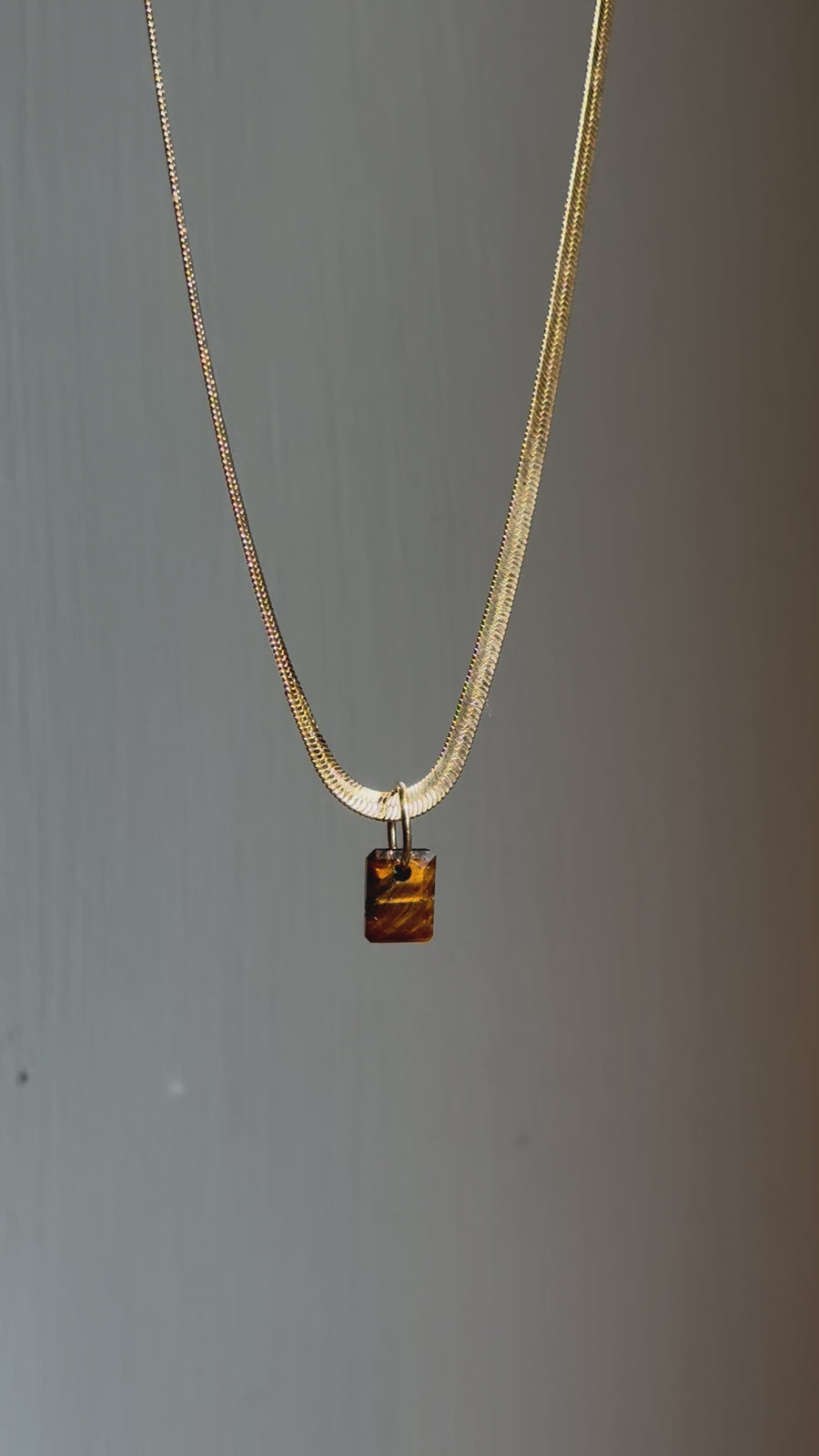 Tigers Eye Octagon Charm