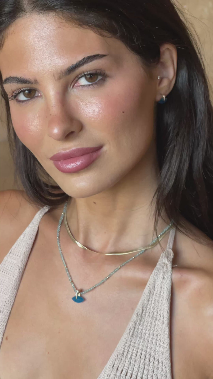 Higher Self Blue Apatite Earrings