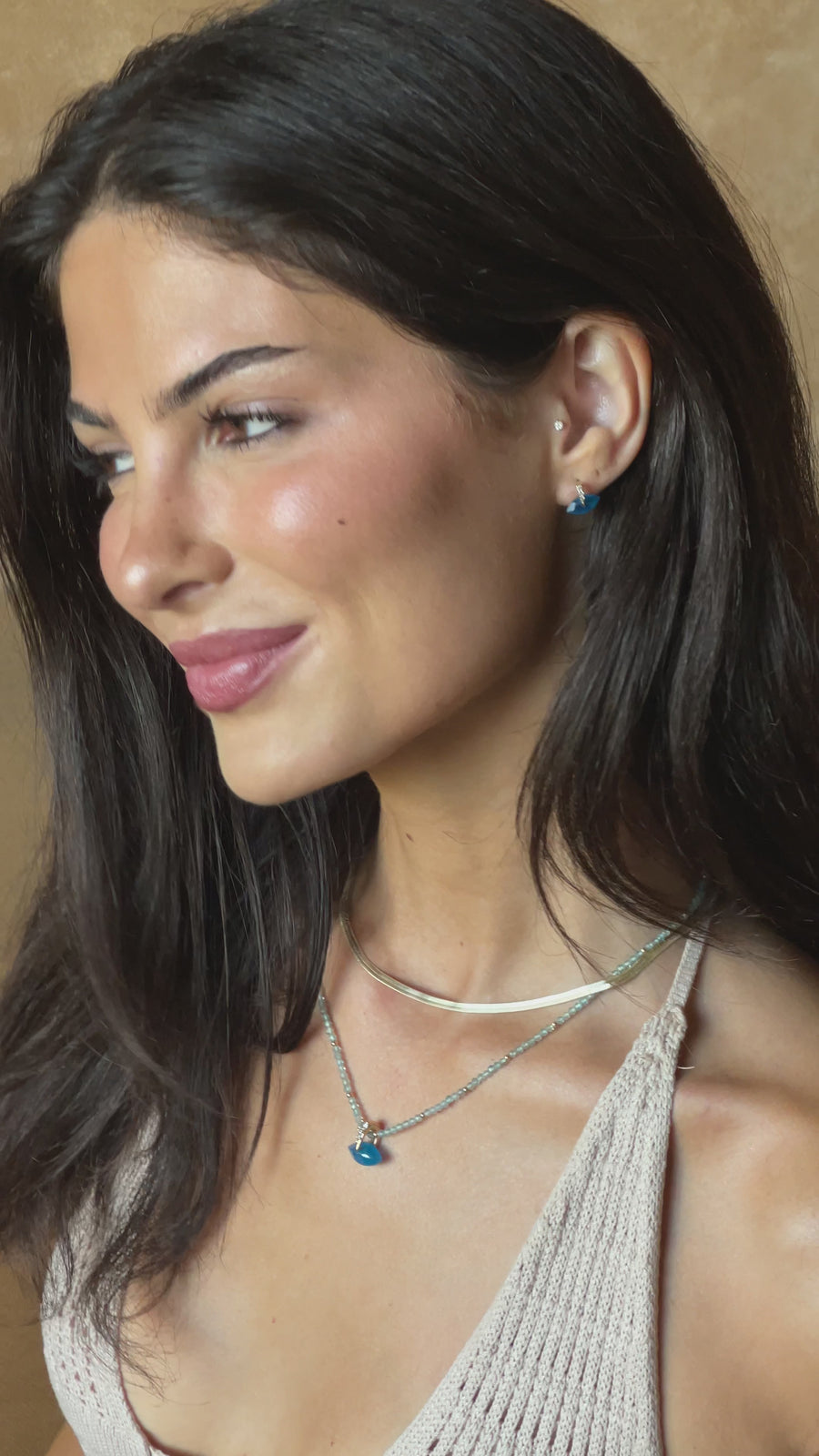 Blue Apatite Third Eye Charm