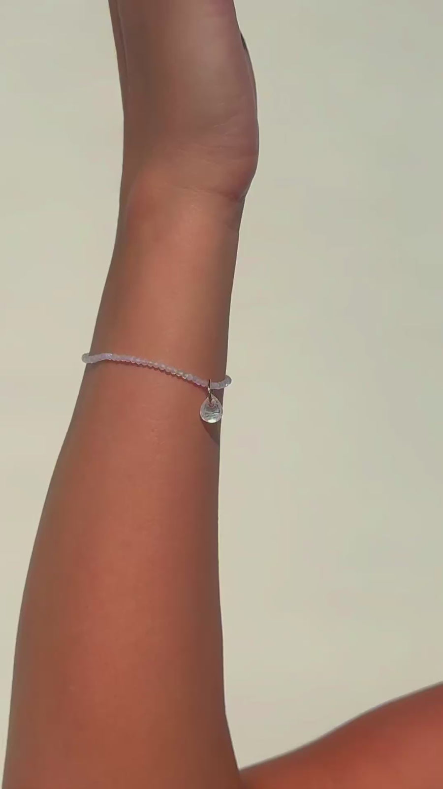 Moonstone Droplet Charm