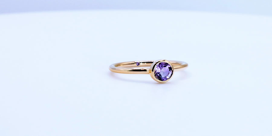 Empowered Solitaire Amethyst Ring