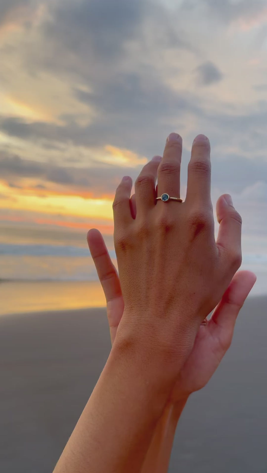 Empowered Solitaire Blue Topaz Ring